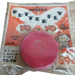 Duncan Butterfly Yo-Yo #707 Vintage 1958  Wooden New In Package Pink NEW